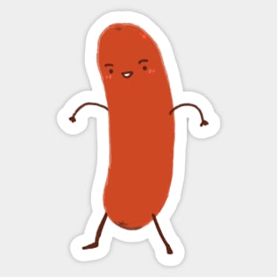 Happy Hot Dog Sticker